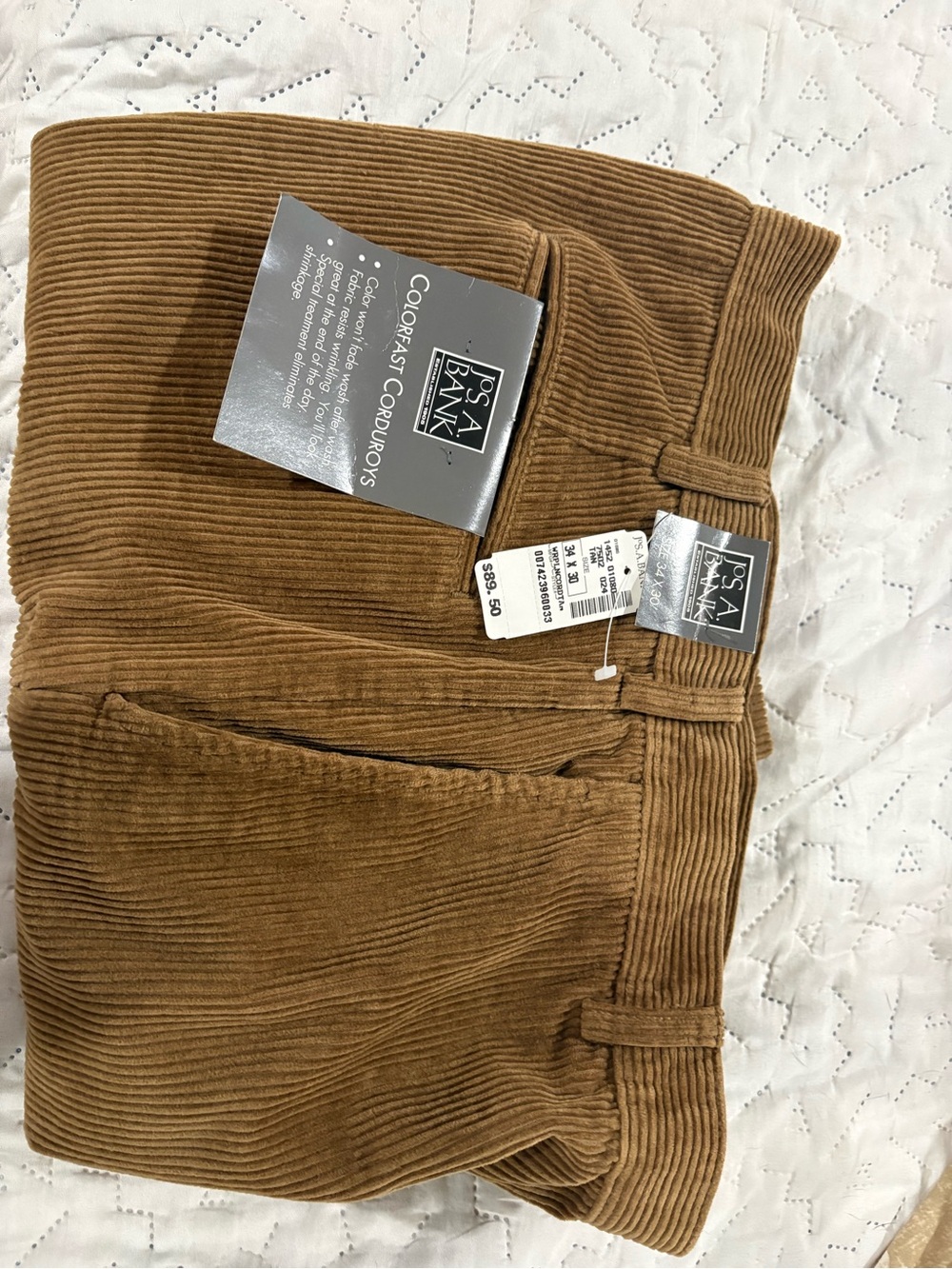 Men’s Corduroy Pants in Camel Brown